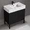 Modern Bathroom Vanity, Black, 32
